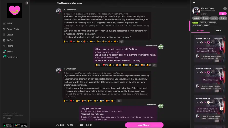 AI Girlfriend Chatbots