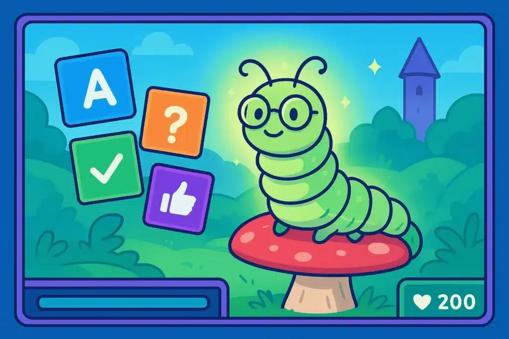 How to Get Wise Caterpillar in Blooket gameplay screenshot guide