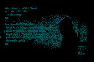 Dead rails script gameplay showing Roblox game interface with scripting features