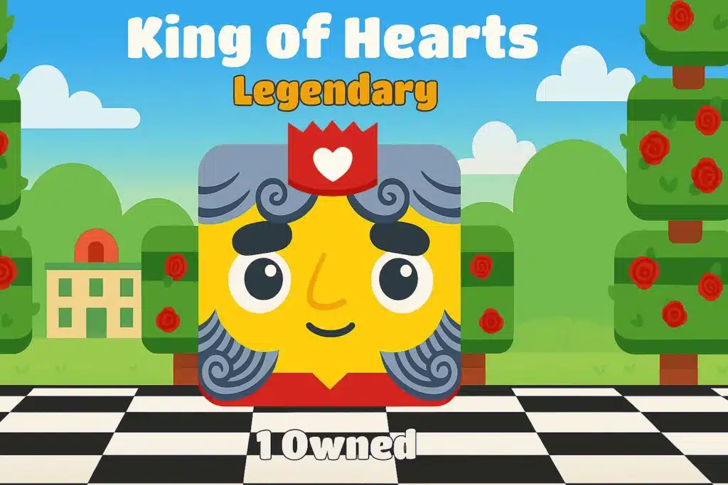 King of Hearts Blooket Valentine's legendary event exclusive character showcase